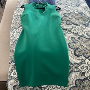 Calvin Klein Emerald Green Sleeveless Sheath Dress